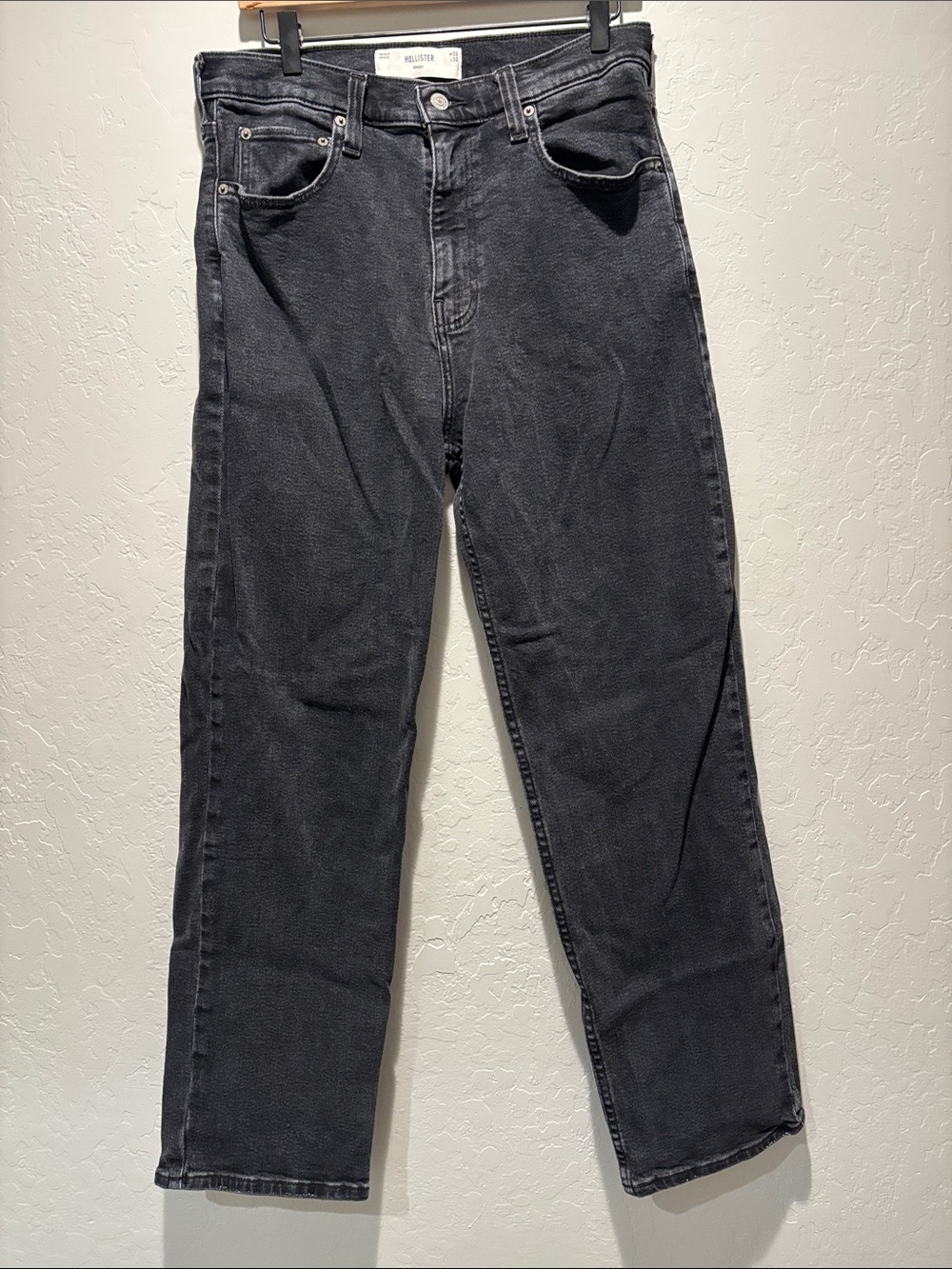 Hollister Black Baggy Fit Jeans for Men